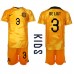 Nederland Matthijs de Ligt #3 Babykleding Thuisshirt Kinderen WK 2022 Korte Mouwen (+ korte broeken)